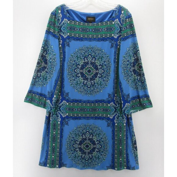 Laundry by Shelli Segal Dress Large Tunic Shift Baroque Floral Lined - Picture 1 of 12